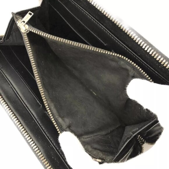 893126AF Dunhill Wallet Long Zip Around Black Canvas - Picture 7 of 9